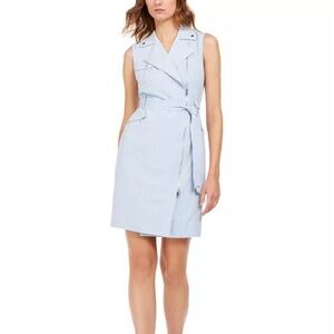 CALVIN KLEIN Moto Sleeveless Regatta Career Dress Size 12P
